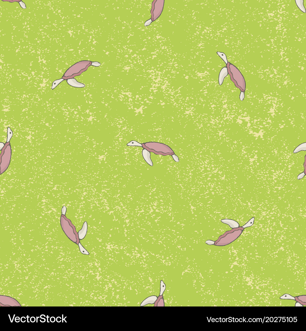 Seamless pattern turtle background Royalty Free Vector Image