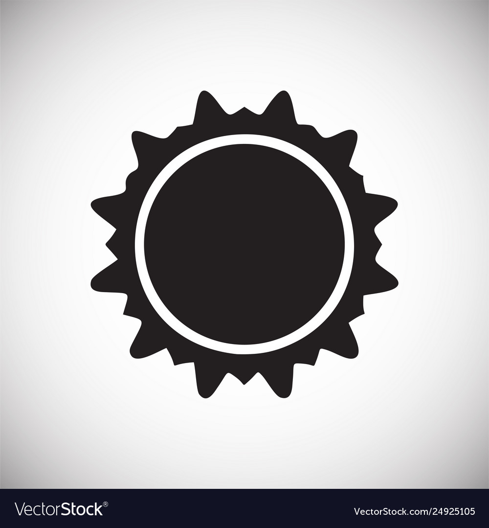 Sun icon on background for graphic and web design vector image Sun icon on background for graphic and web design
