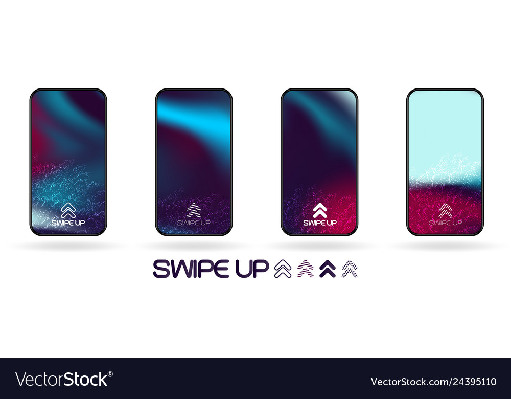 Abstract backdrop swipe up icon vector image Abstract backdrop swipe up icon