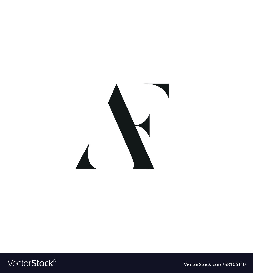 Af Initial Logo Design Logo Letter Logo Royalty Free Vector