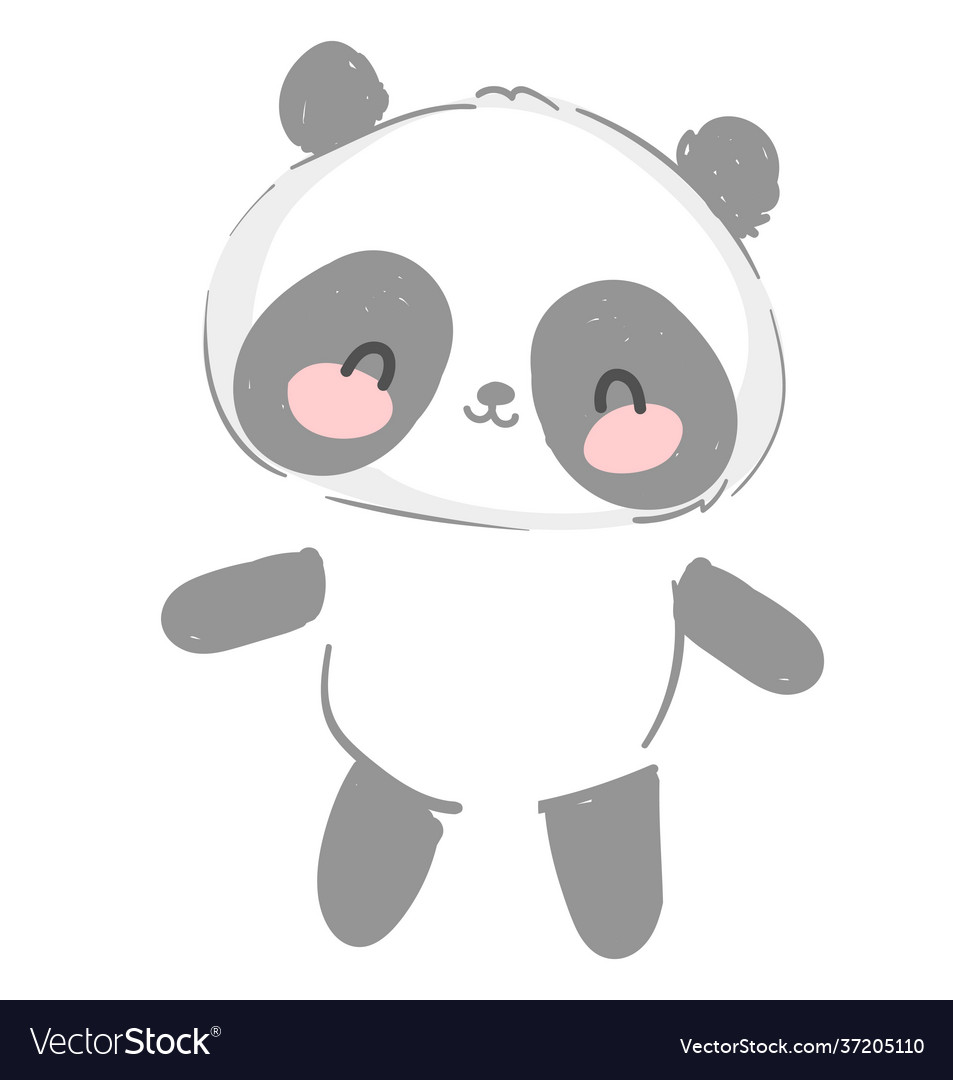 Cute panda drawing kawaii Funny Vector Illustration eps 10 23826046 Vector  Art at Vecteezy