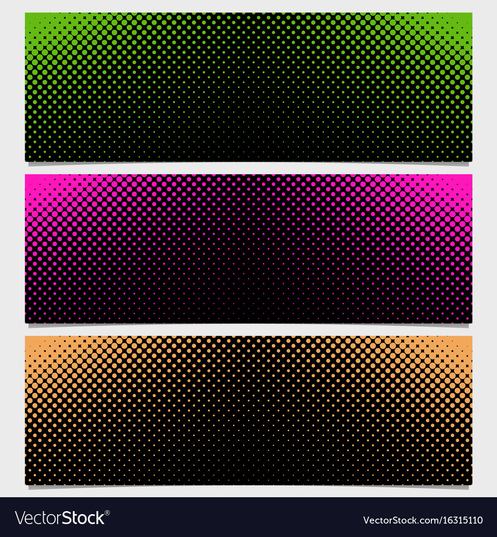 Halftone dot pattern banner design from