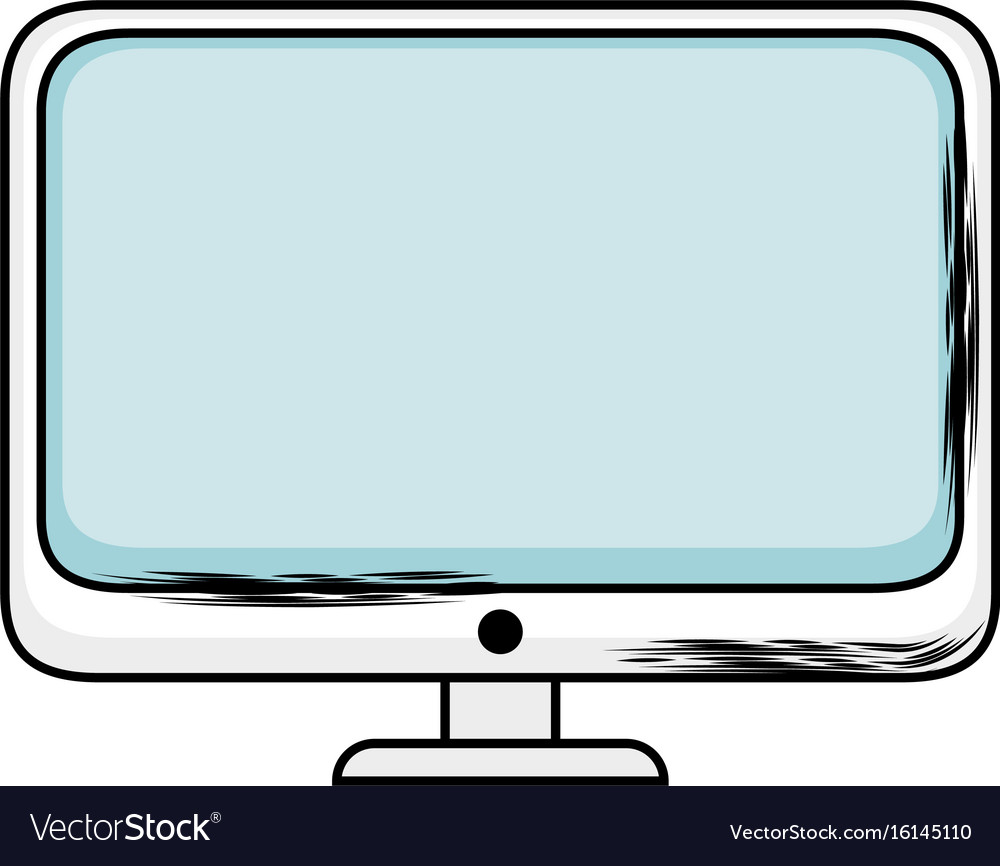 Isolated pc screen Royalty Free Vector Image - VectorStock