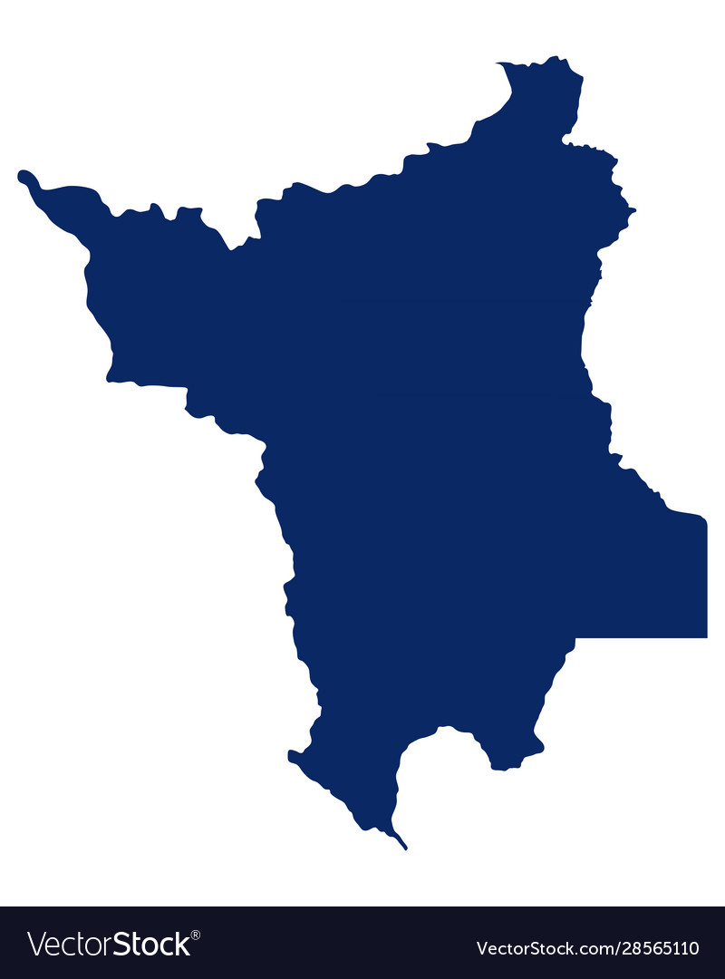 Map roraima in blue colour