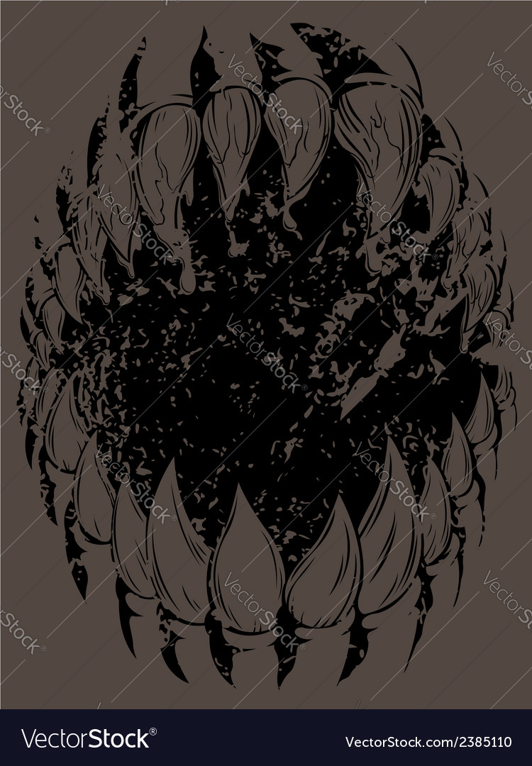 Monster mouth grunge version Royalty Free Vector Image