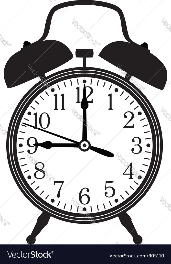 Download Retro alarm clock Royalty Free Vector Image - VectorStock