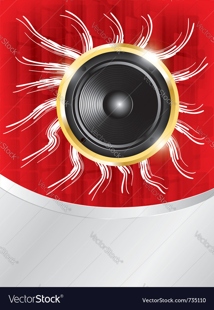 Speaker on red background Royalty Free Vector Image