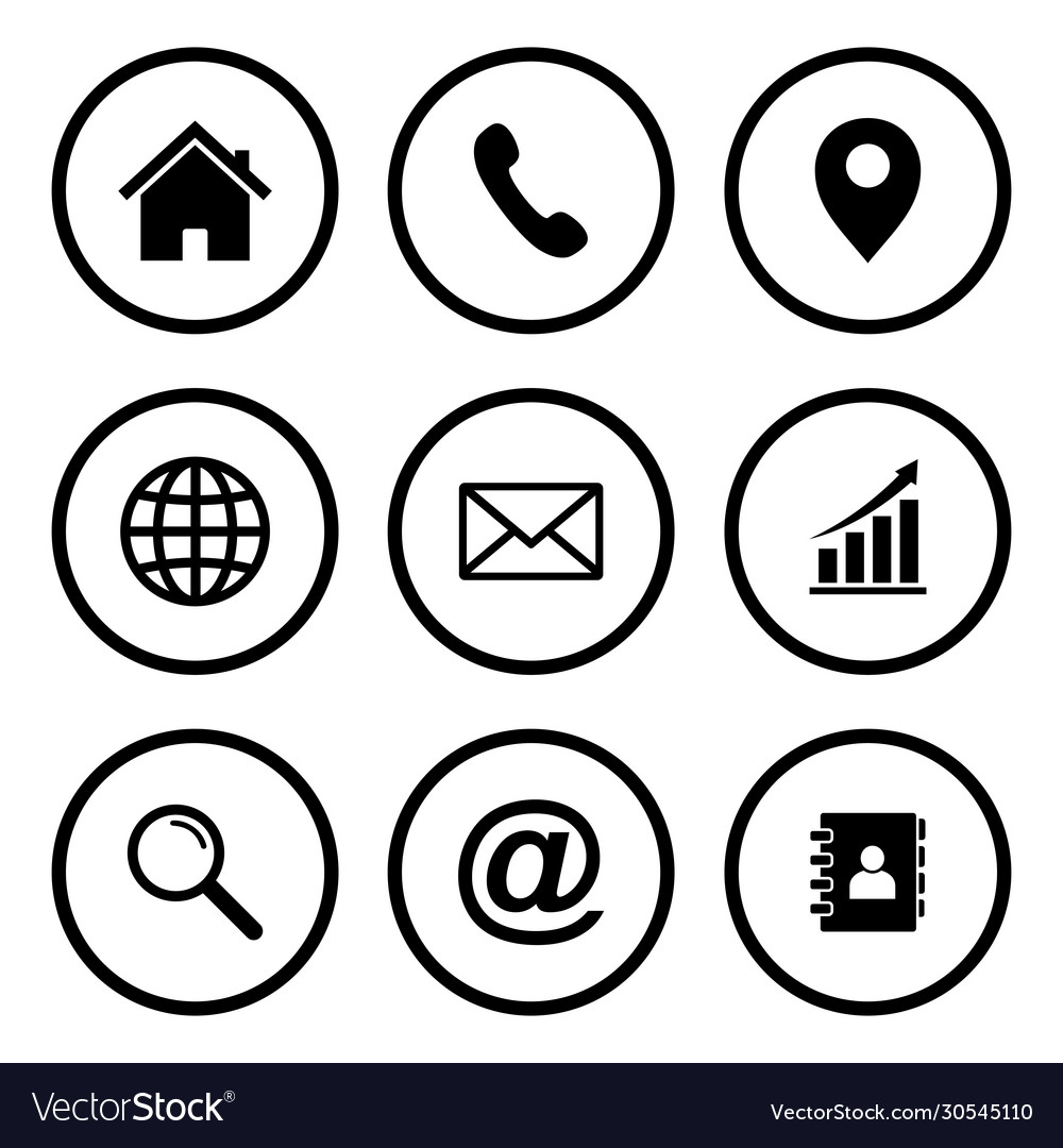 Website icon set web icon set symbol Royalty Free Vector