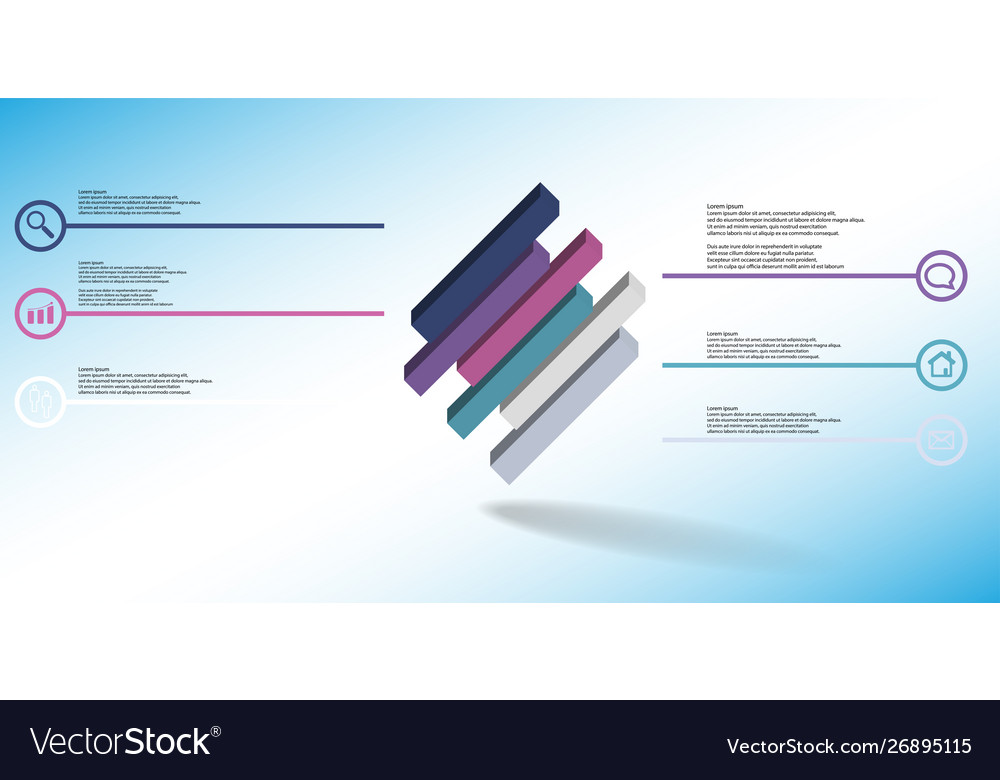 3d infographische Vorlage mit Prägung