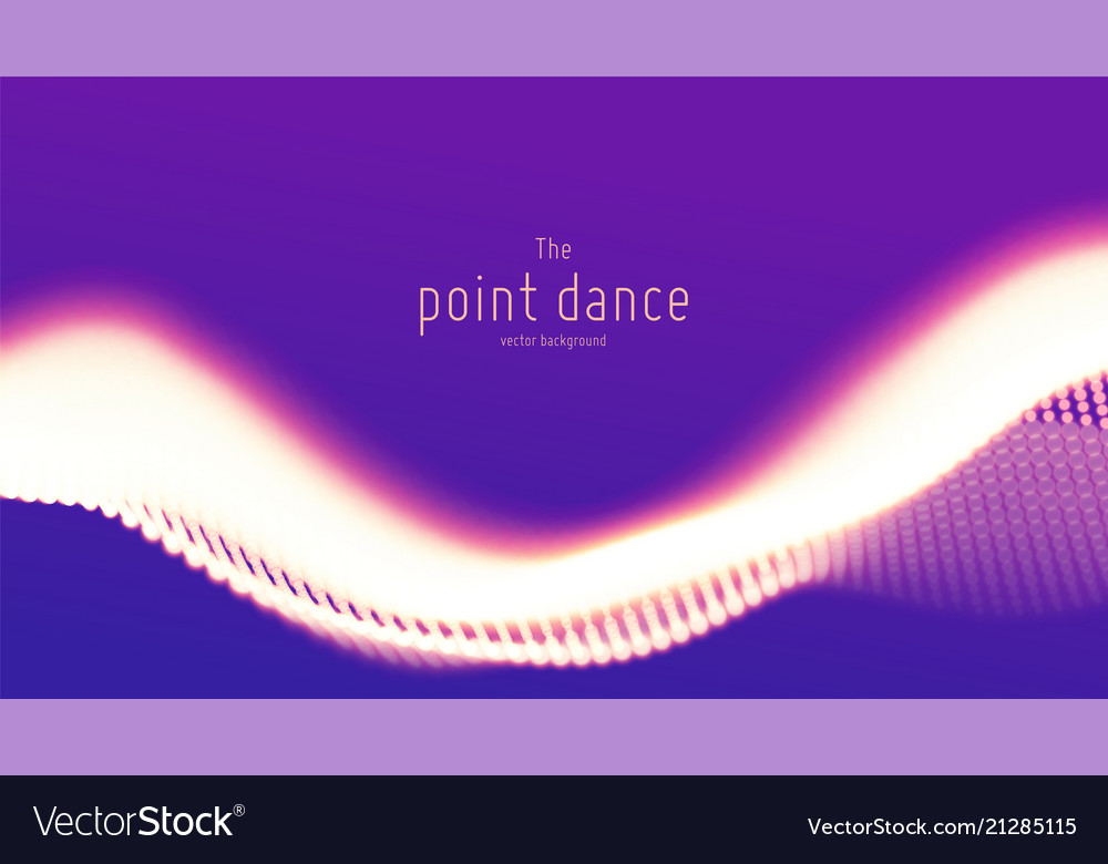 Abstract violet particle wave points array