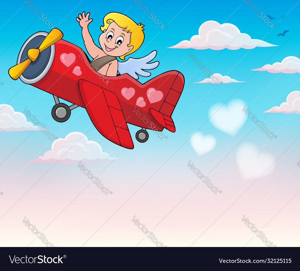 Airplane with cupid theme image 4