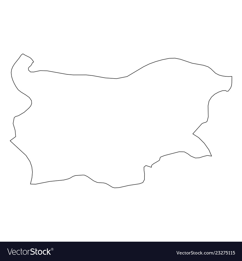 Bulgaria Solid Black Outline Border Map Vector Image Bulgaria Solid Black Outline Border Map Vector Image