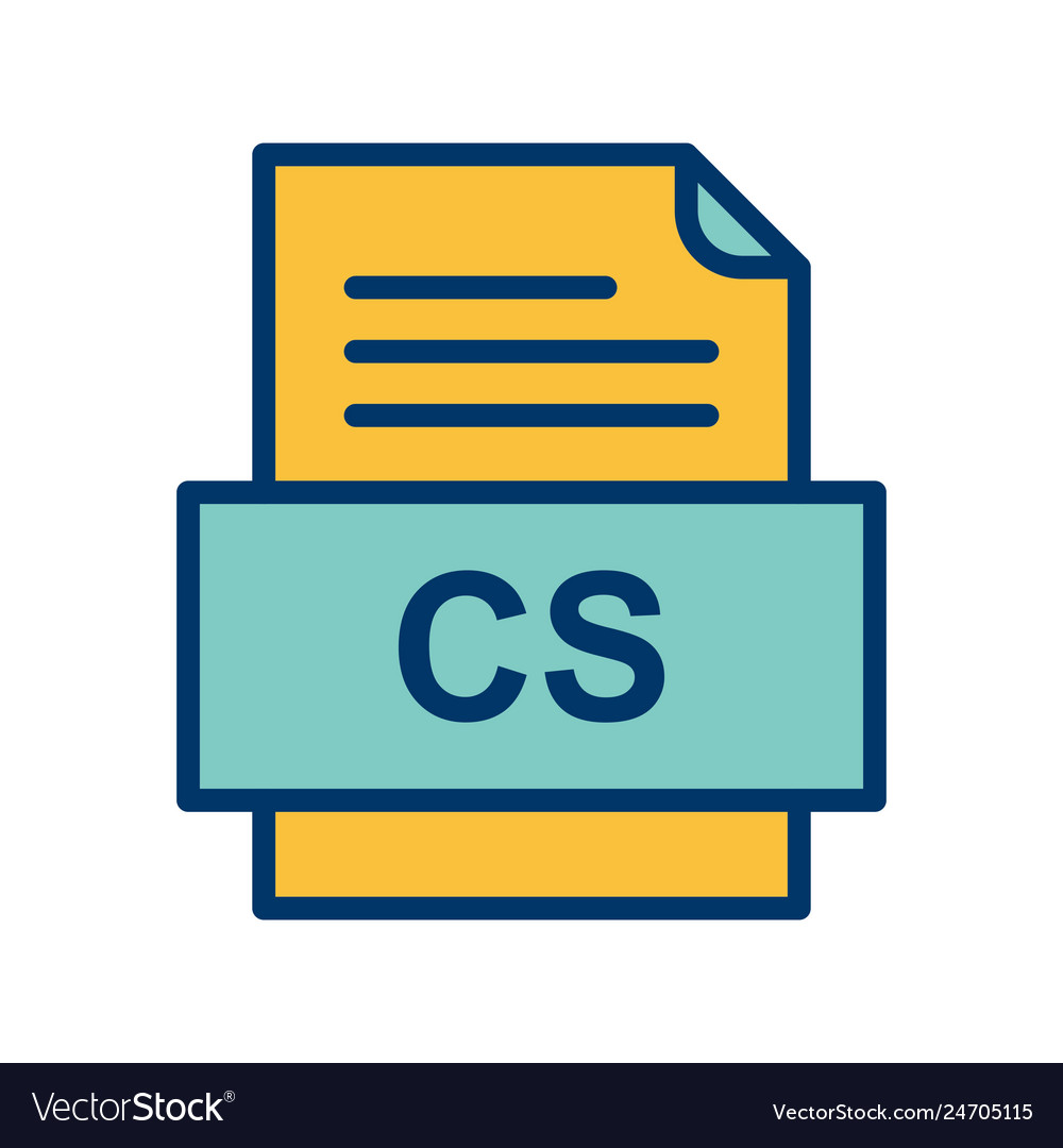 Cs file document icon Royalty Free Vector Image