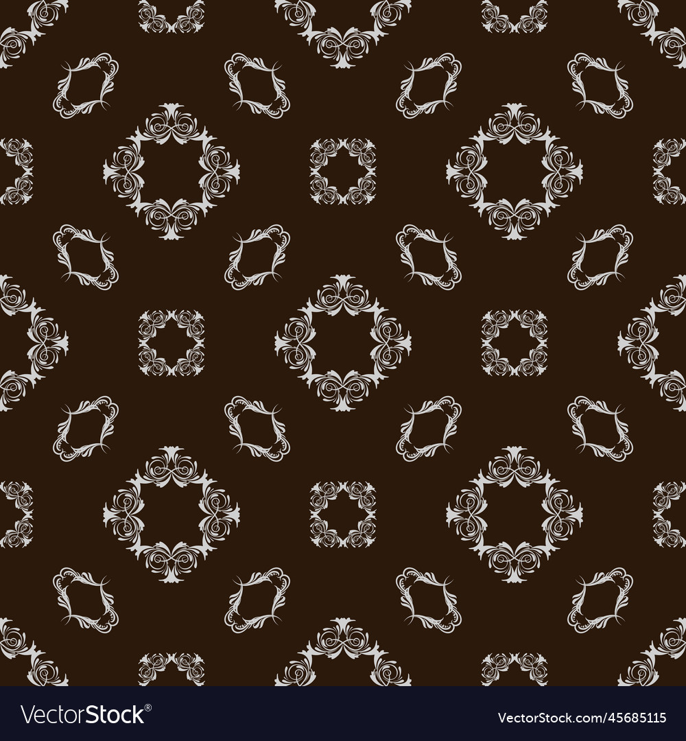 Damask seamless pattern background vector image Damask seamless pattern background