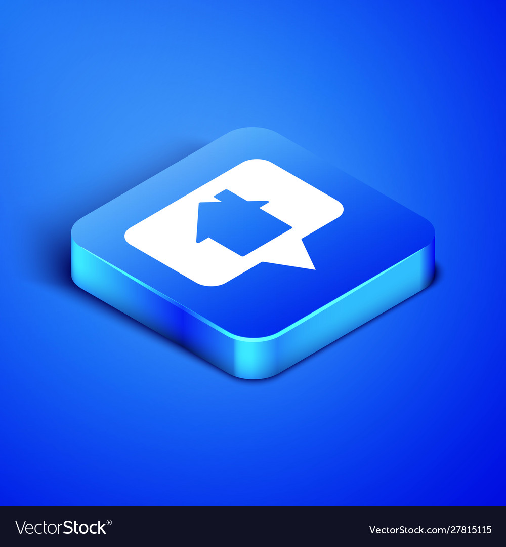 Isometric map pointer with house icon isolated vector image Isometric map pointer with house icon isolated