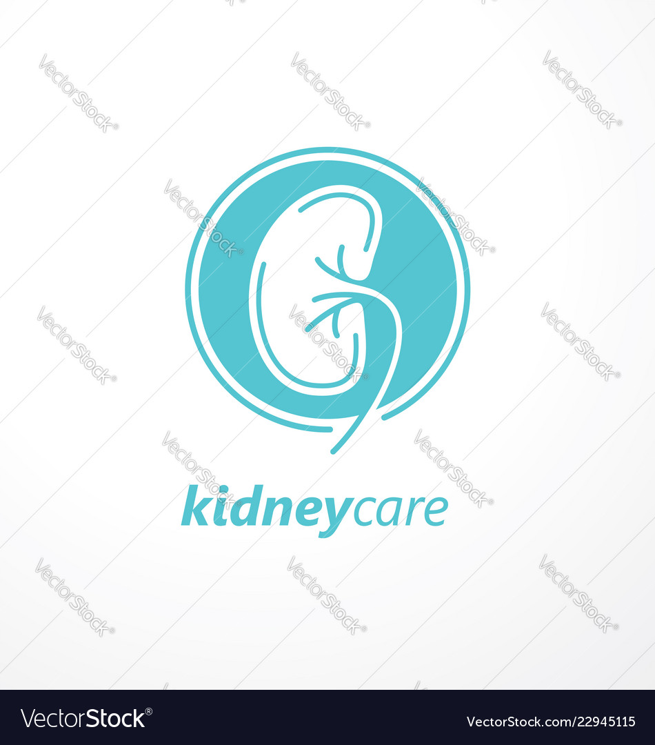 Kidney care medical logo design idea vector image Kidney care medical logo design idea