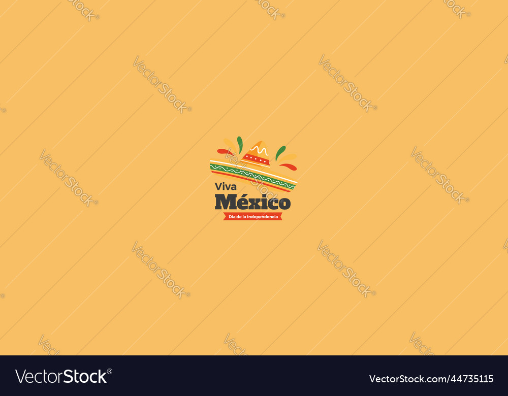 Mexico independence day flat design