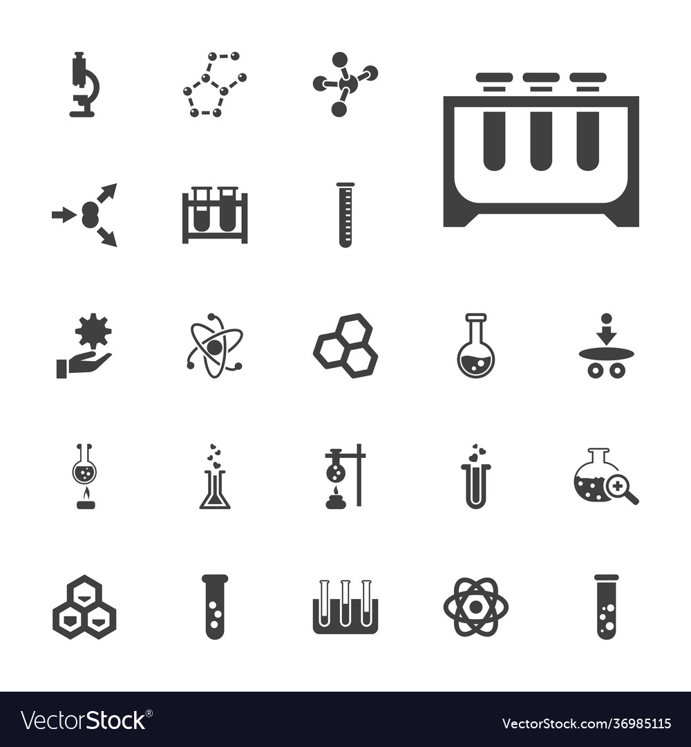 Scientific icons Royalty Free Vector Image - VectorStock