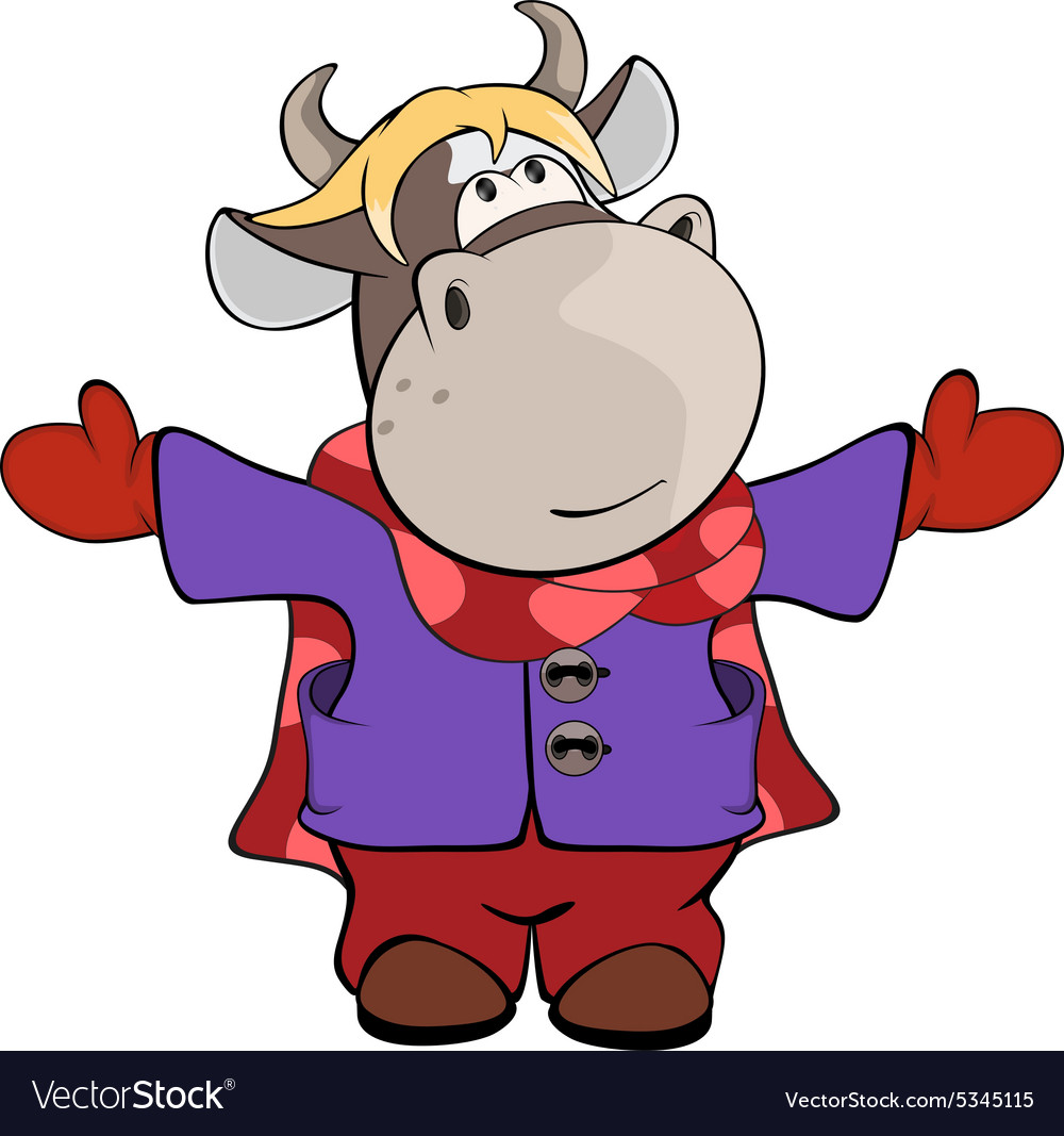 Small cow cartoon Royalty Free Vector Image - VectorStock