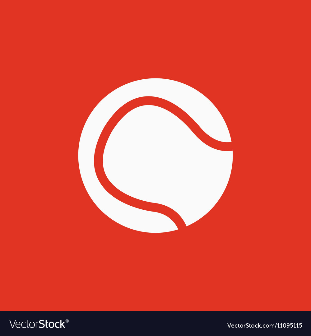 Tennis ball icon sport symbol flat