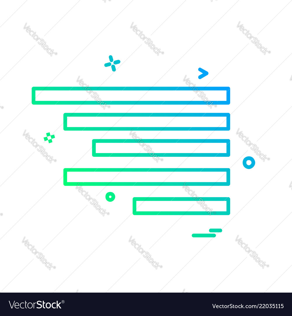 Text alignment icon design vector image Text alignment icon design