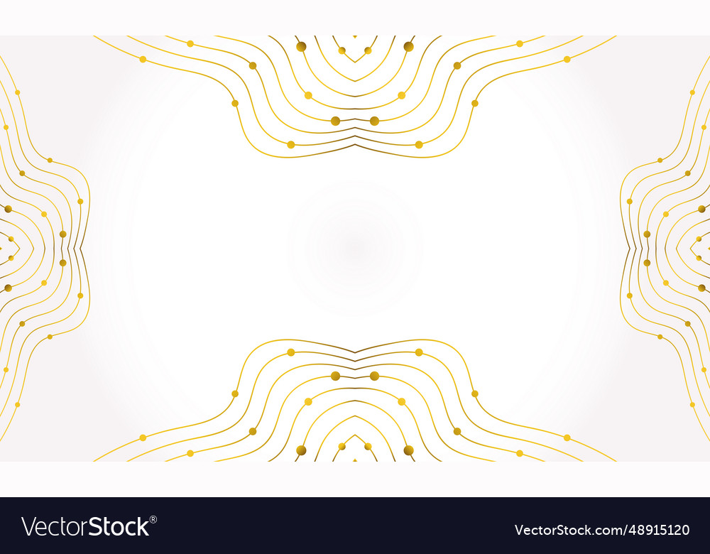 Abstract gold line on white background design