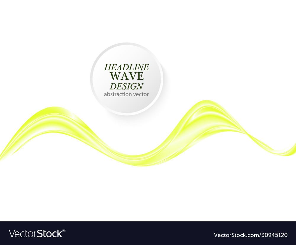 Abstract orange color wave design element vector image Abstract orange color wave design element