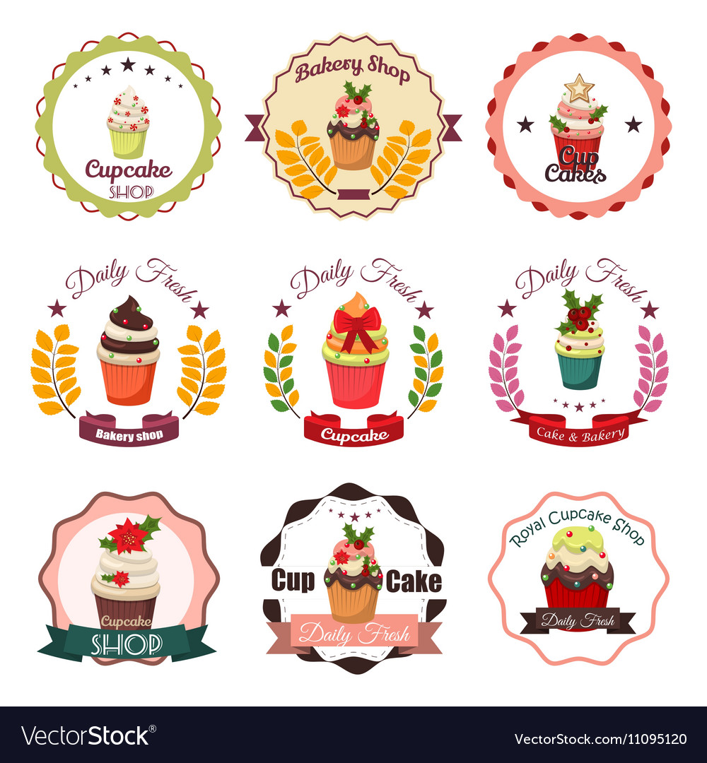 Collection of vintage retro bakery badges Vector Image