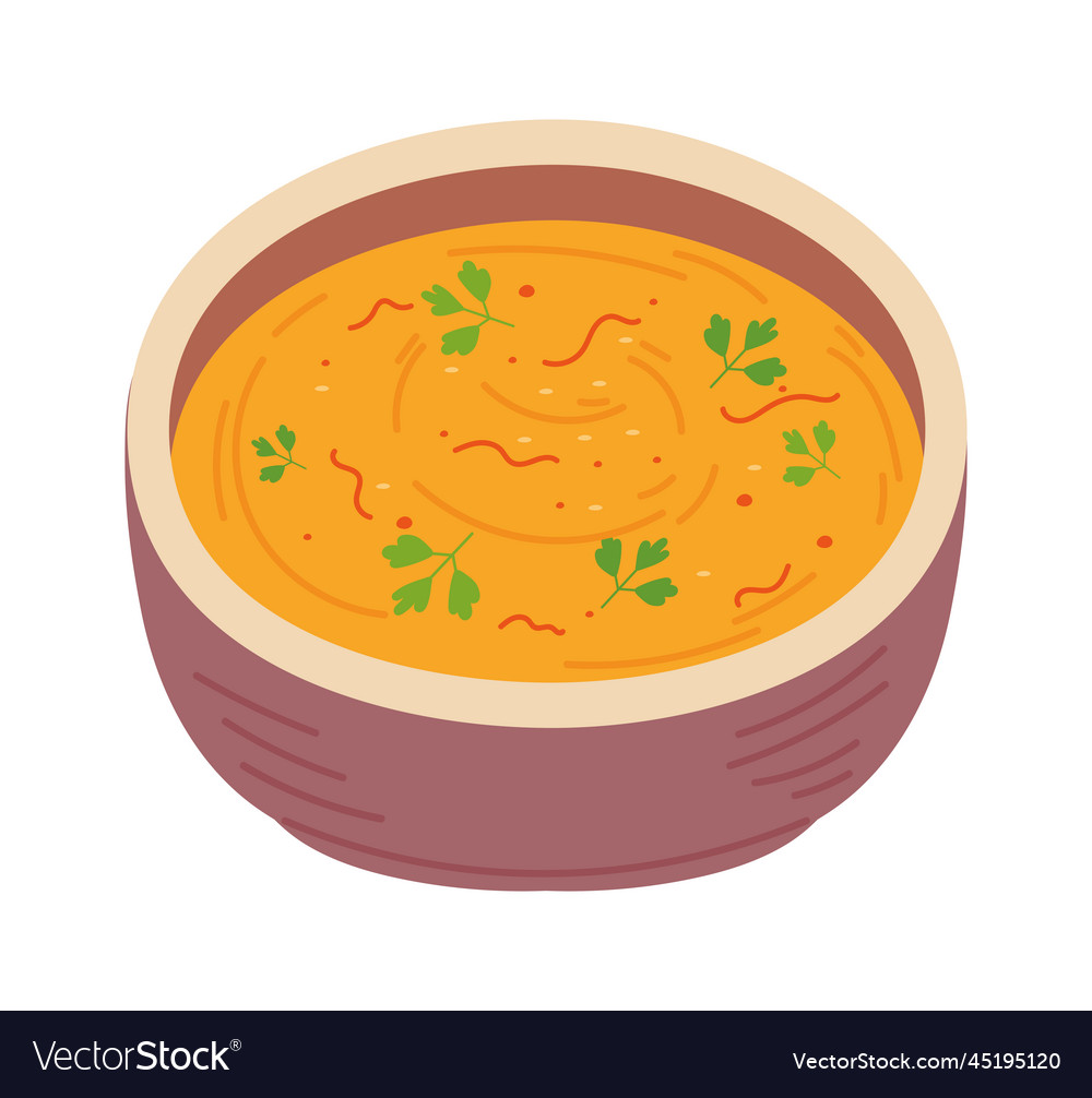 Delicious vegetables soup Royalty Free Vector Image