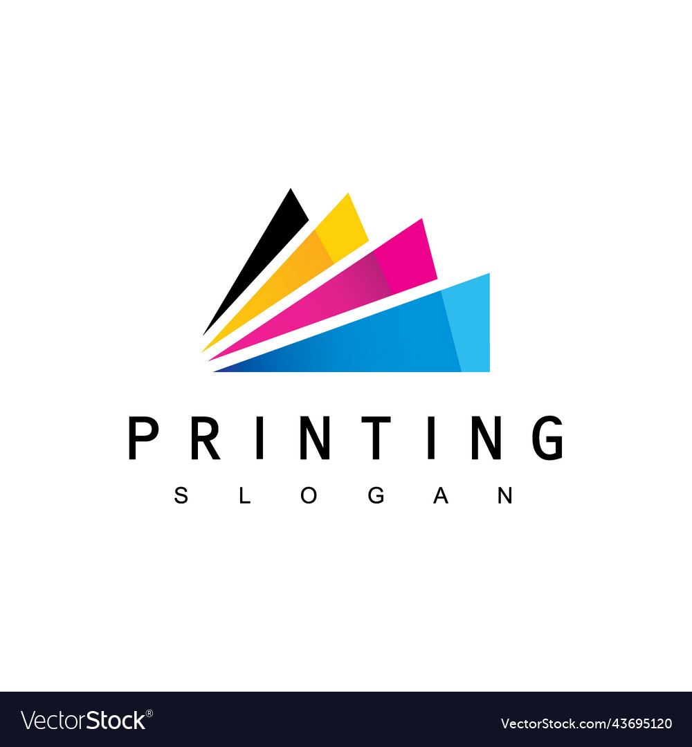 Digital print logo design template using paper