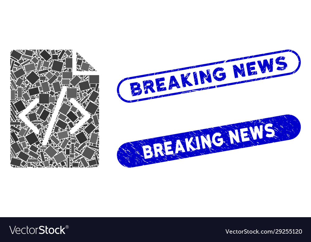 Rectangle mosaic programming script page vector image Rectangle mosaic programming script page