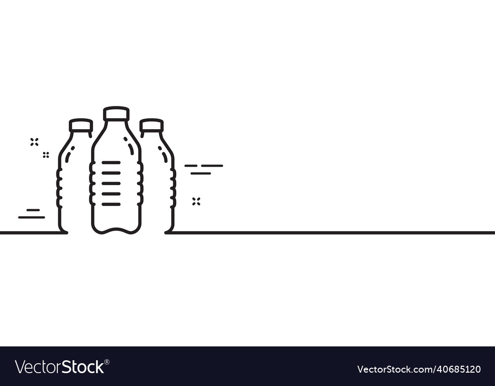 Water bottles line icon still aqua sign minimal