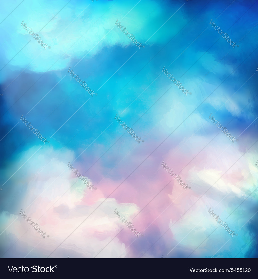 Watercolor sky painting background