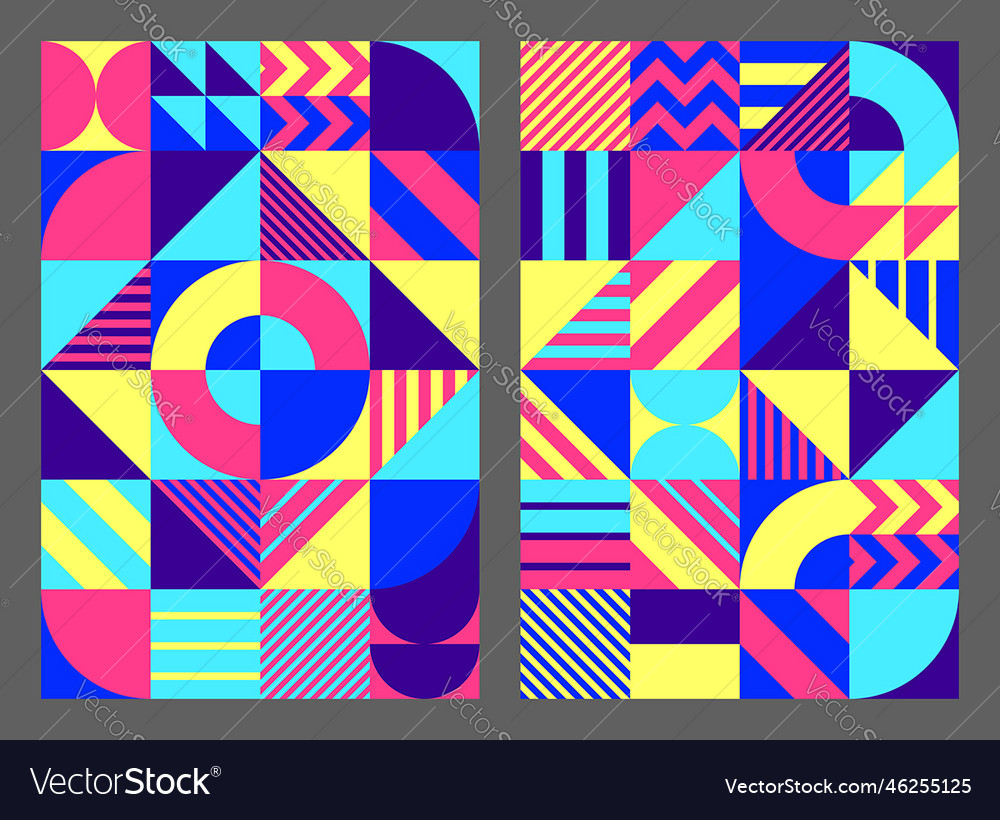 Abstract pattern scandinavian colorful vector image Abstract pattern scandinavian colorful