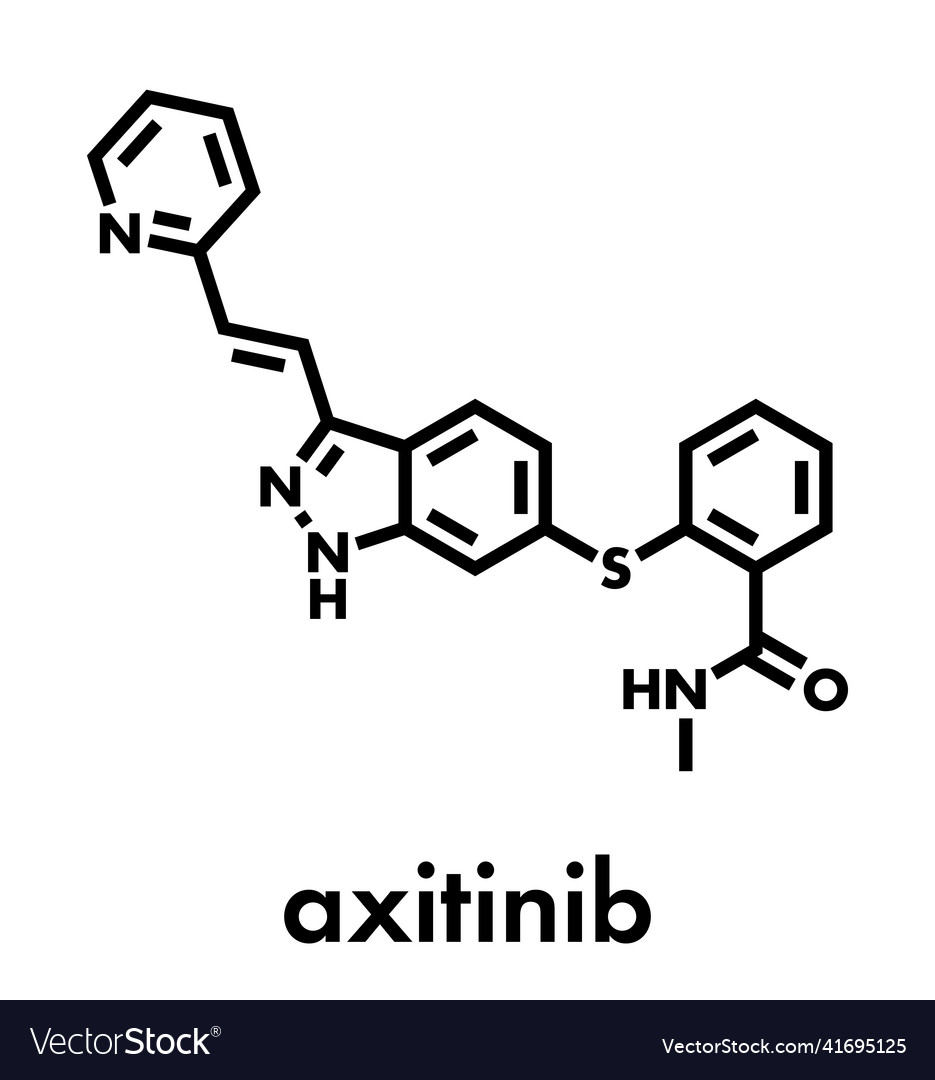 Axitinib Krebs Drogenmolekül Skelett Formel