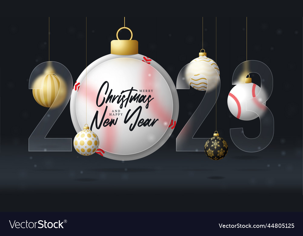 Baseball 2023 new year sale banner or greeting