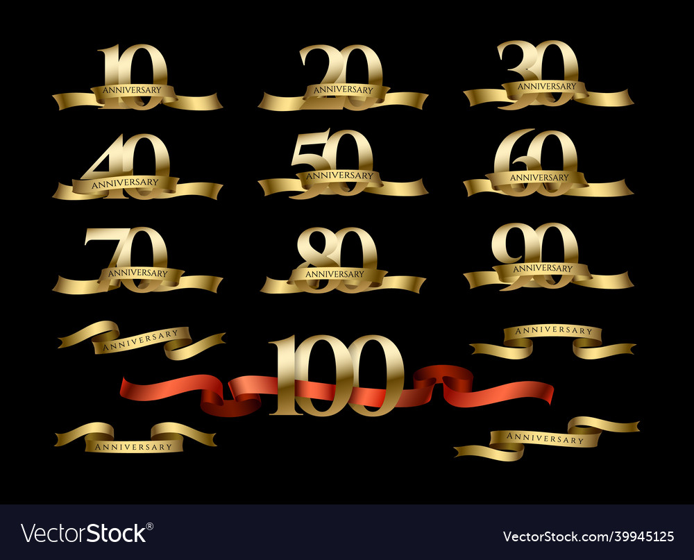 Celebration anniversary numbers vector image Celebration anniversary numbers