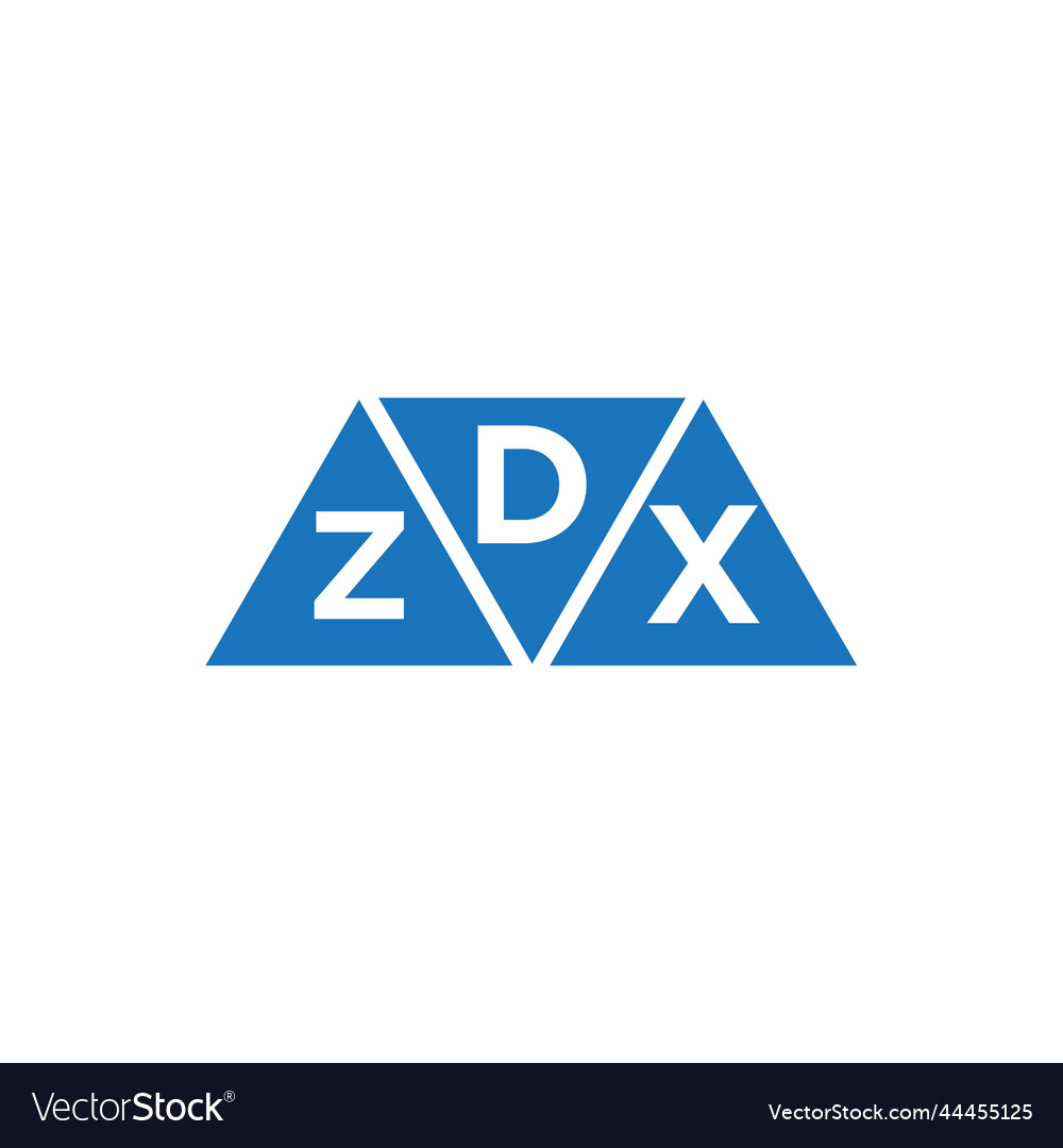 Dzx triangle shape logo design on white