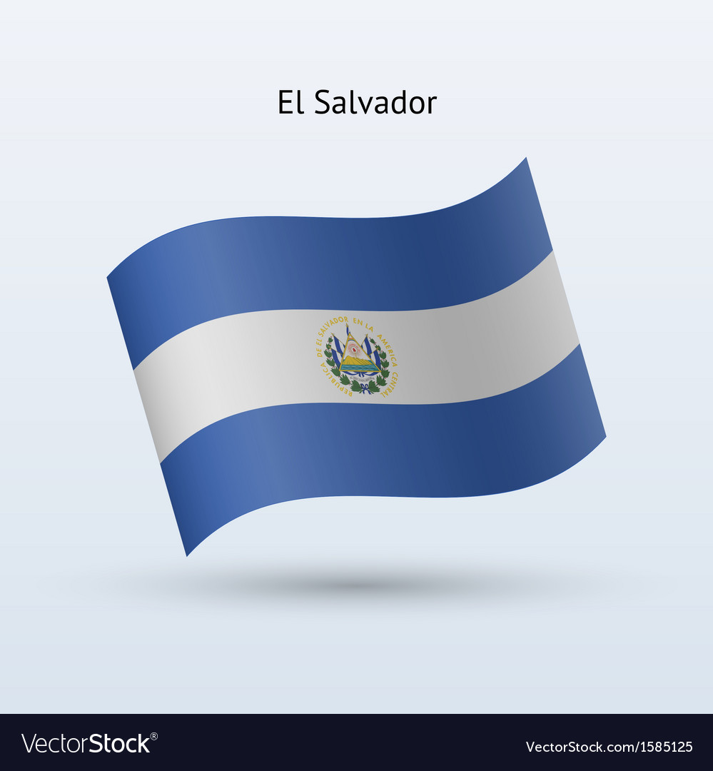 El salvador flag waving form