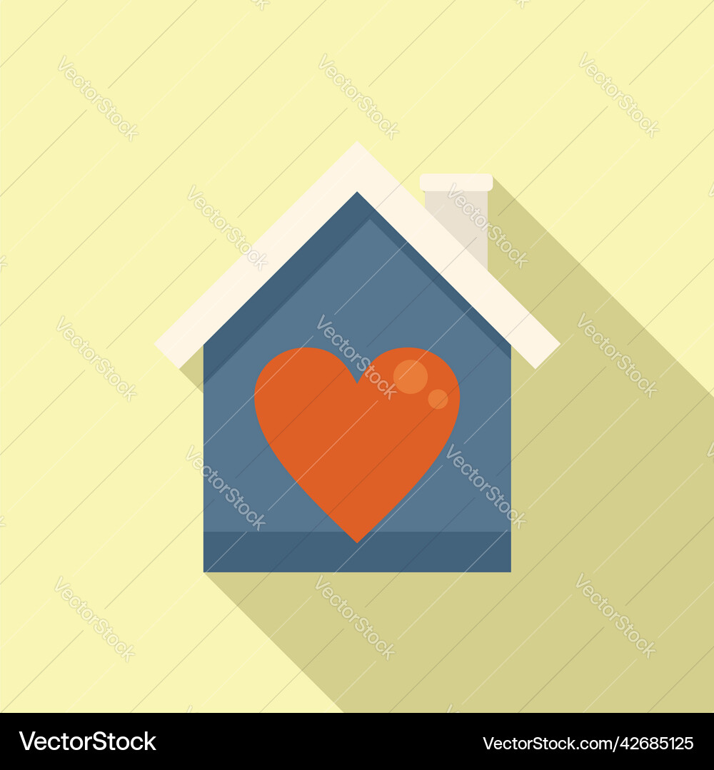 House charity icon flat web help Royalty Free Vector Image
