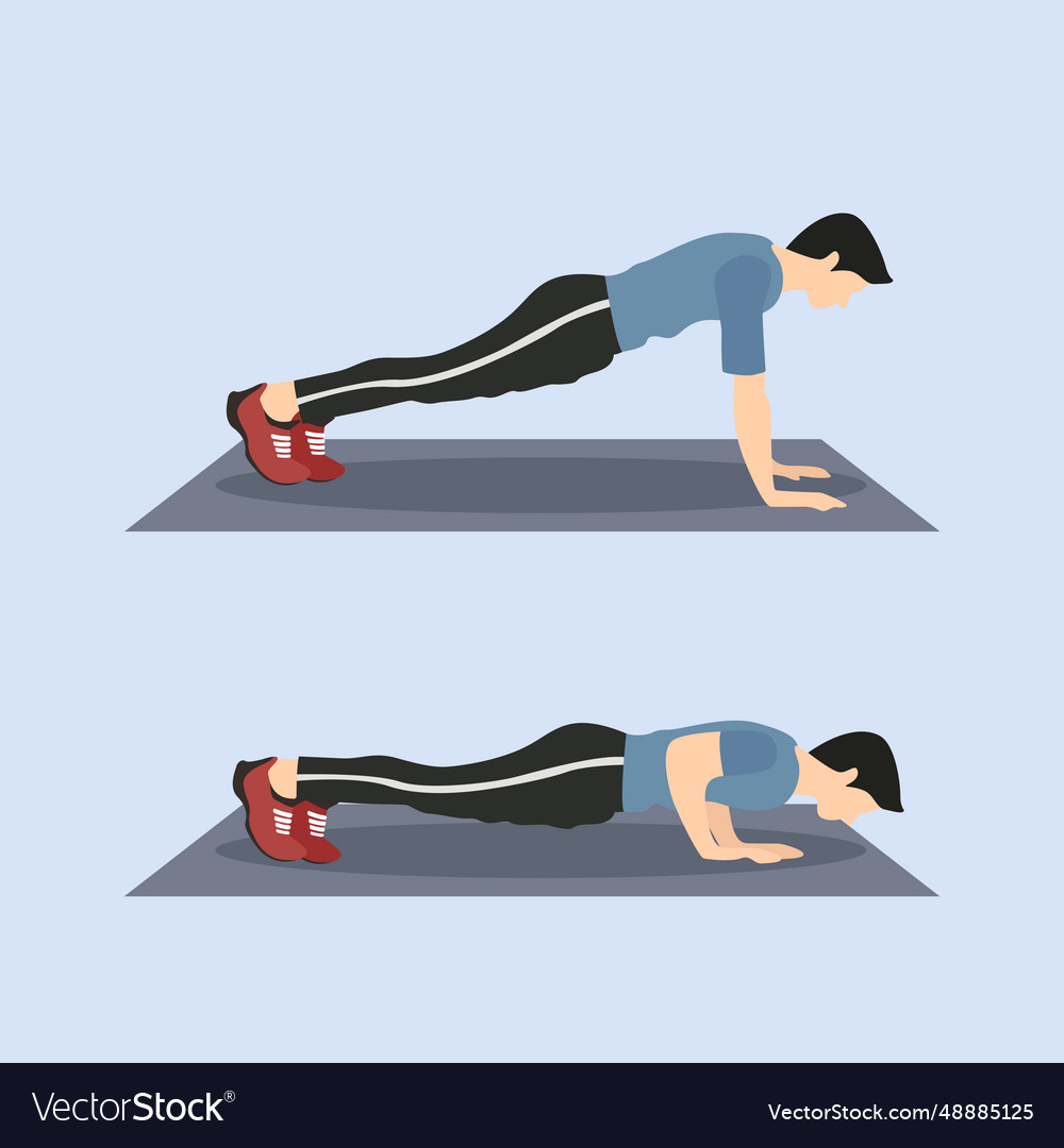 Image of man doing push ups exercise