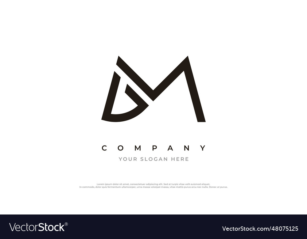 Initial letter gm logo design template