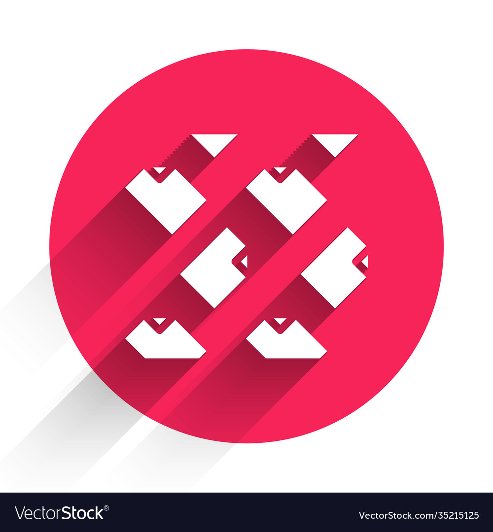 White data stream icon isolated with long shadow vector image White data stream icon isolated with long shadow