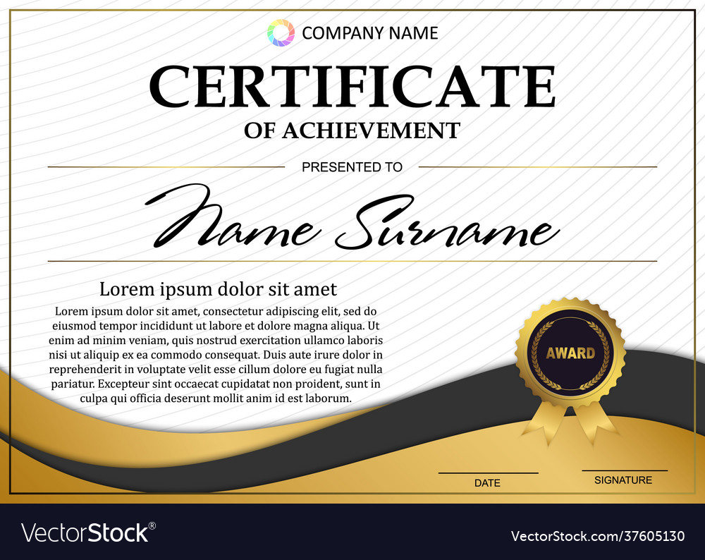 Certificate or diploma template with luxury Vector Image