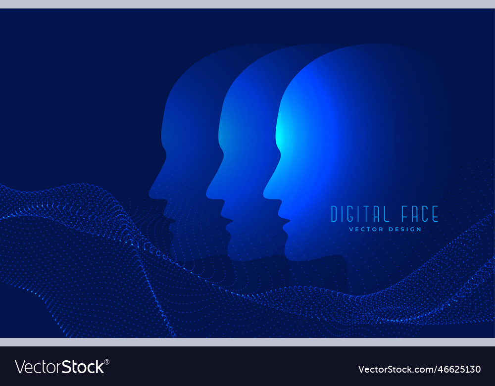 Digital ai face with particle technology