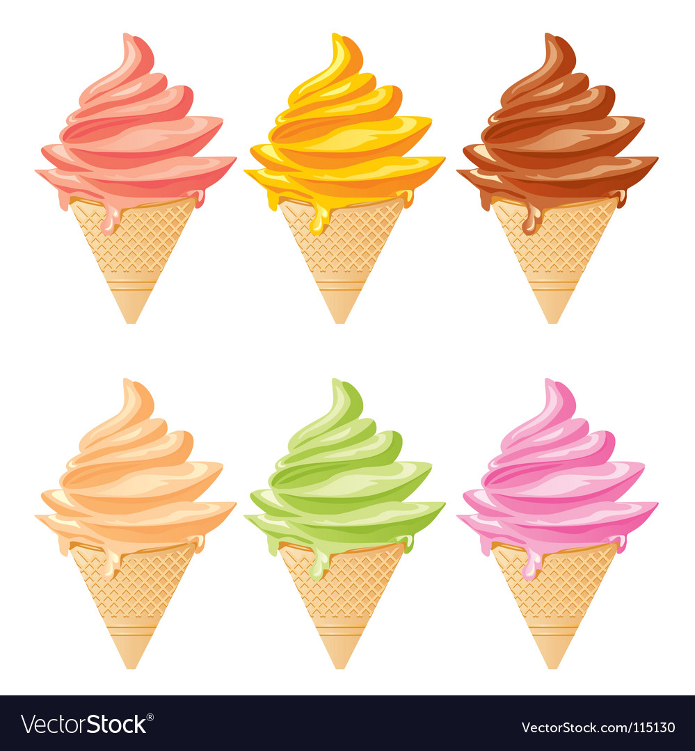 Fruit ice cream Royalty Free Vector Image - VectorStock