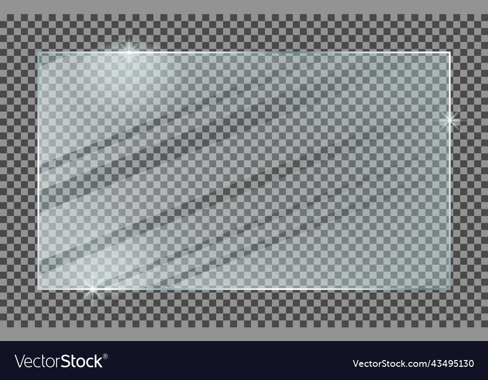 Glass plate isolated on a transparent background Vector Image