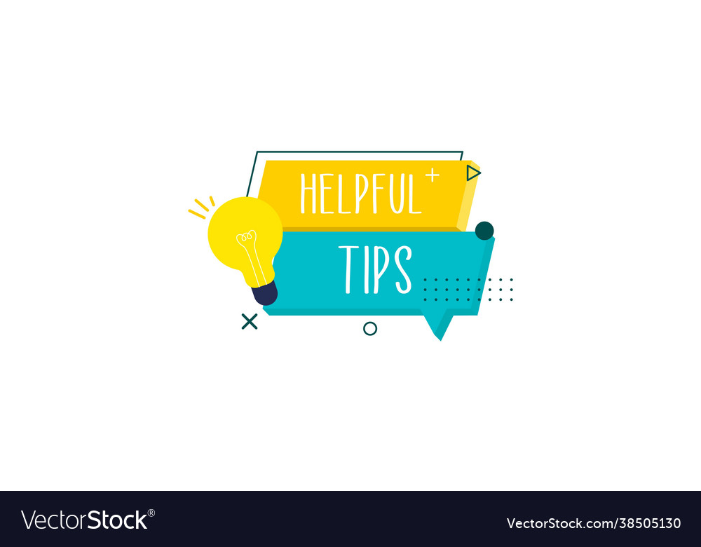 Helpful tips concept in flat style Royalty Free Vector Image