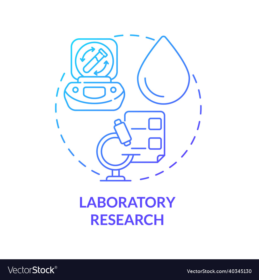 Laborforschung blaues Gradienten-Konzept Ikone