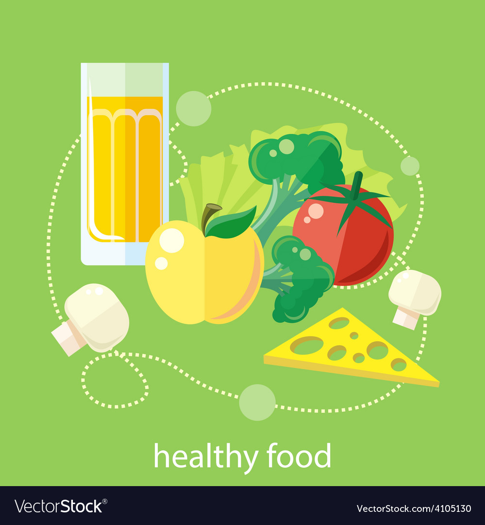 Organic health food Royalty Free Vector Image - VectorStock